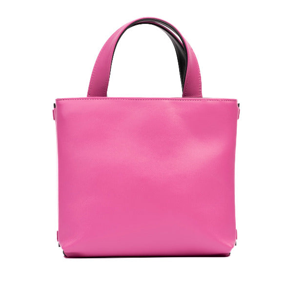 Reversible Magenta & Black Calfskin Leather 'YaYa' Crossbody Bag