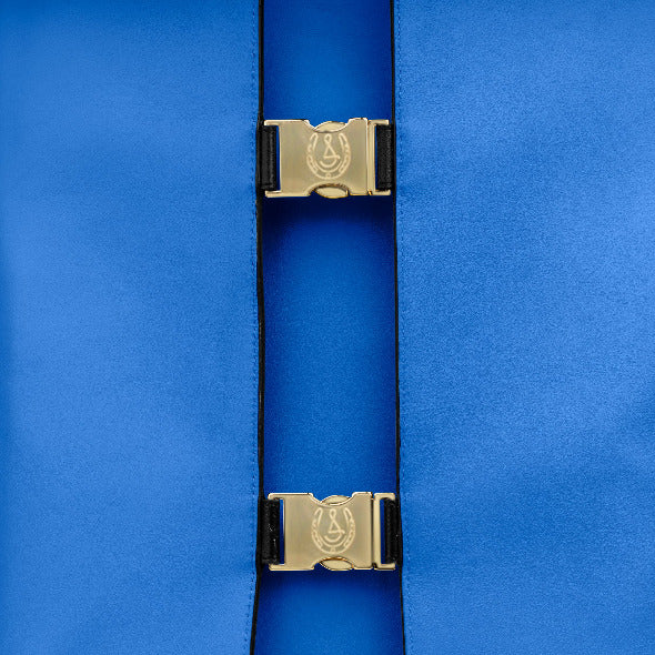 cobalt blue leather backpack PRE-SALE ONLY Reversible Calfskin Leather Cobalt Blue & Black Kelsie "