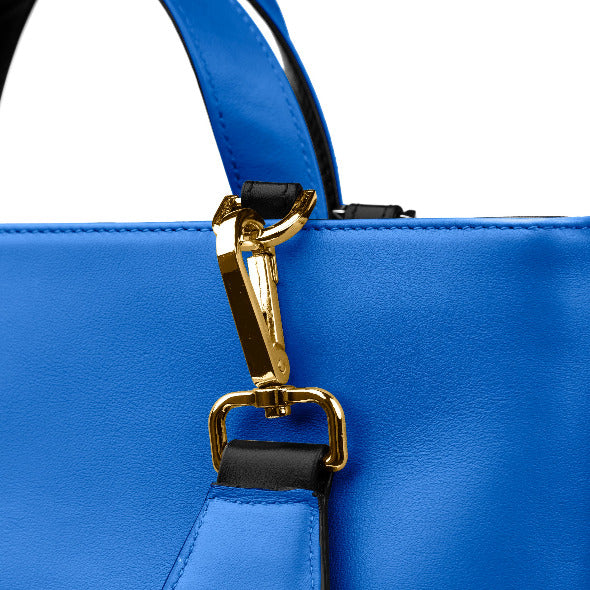 PRE-SALE ONLY Reversible Calfskin Leather Cobalt Blue & Black Kelsie "Unisex" Backpack Large