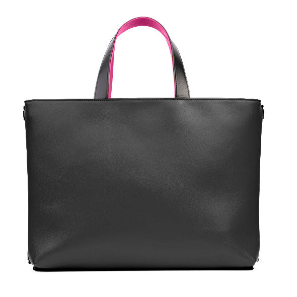 Reversible Magenta & Black  'YaYa' Tote with Curved Wings
